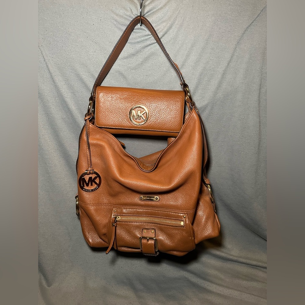 Michael Kors Fulton Hobo shoulder brown with wallet